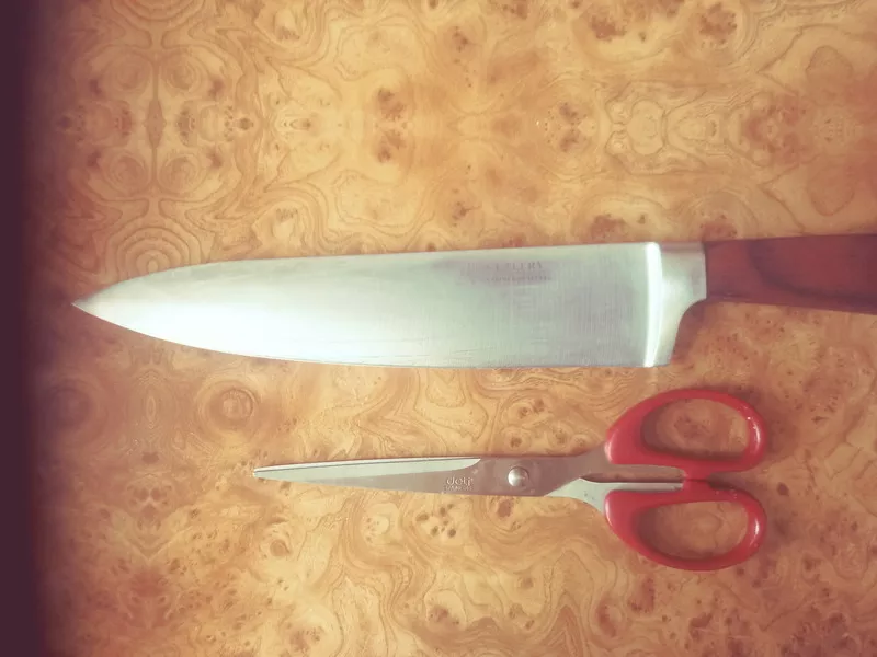 Заточка кухонных ножей. Ручная работа.